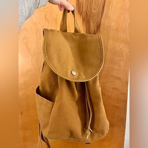 Worn Baggu Cinch Drawstring Backpack - Camel Color